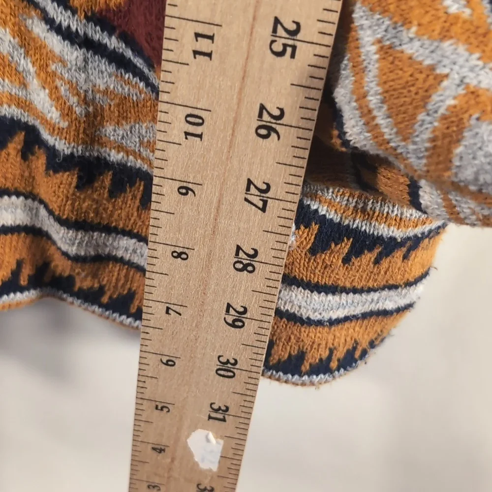 AMERICAN RAG Men's Cardigan Sweater Aztec Design SZ XLarge